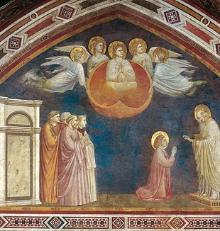 La Maddalena trasportata dagli angeli.