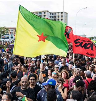 Manifestazioni a Cayenne, Guyana Francese.